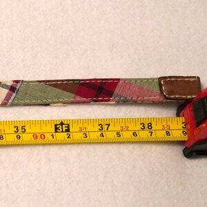 Women's Very thin J Crew madras D-Ring belt